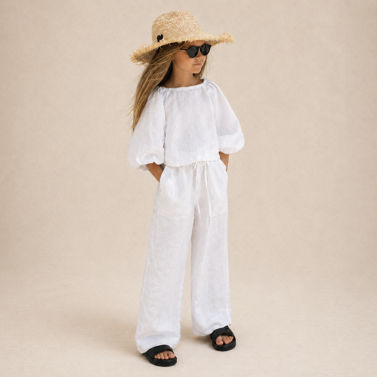 Linen Cotton Summer Trouser Suit Set