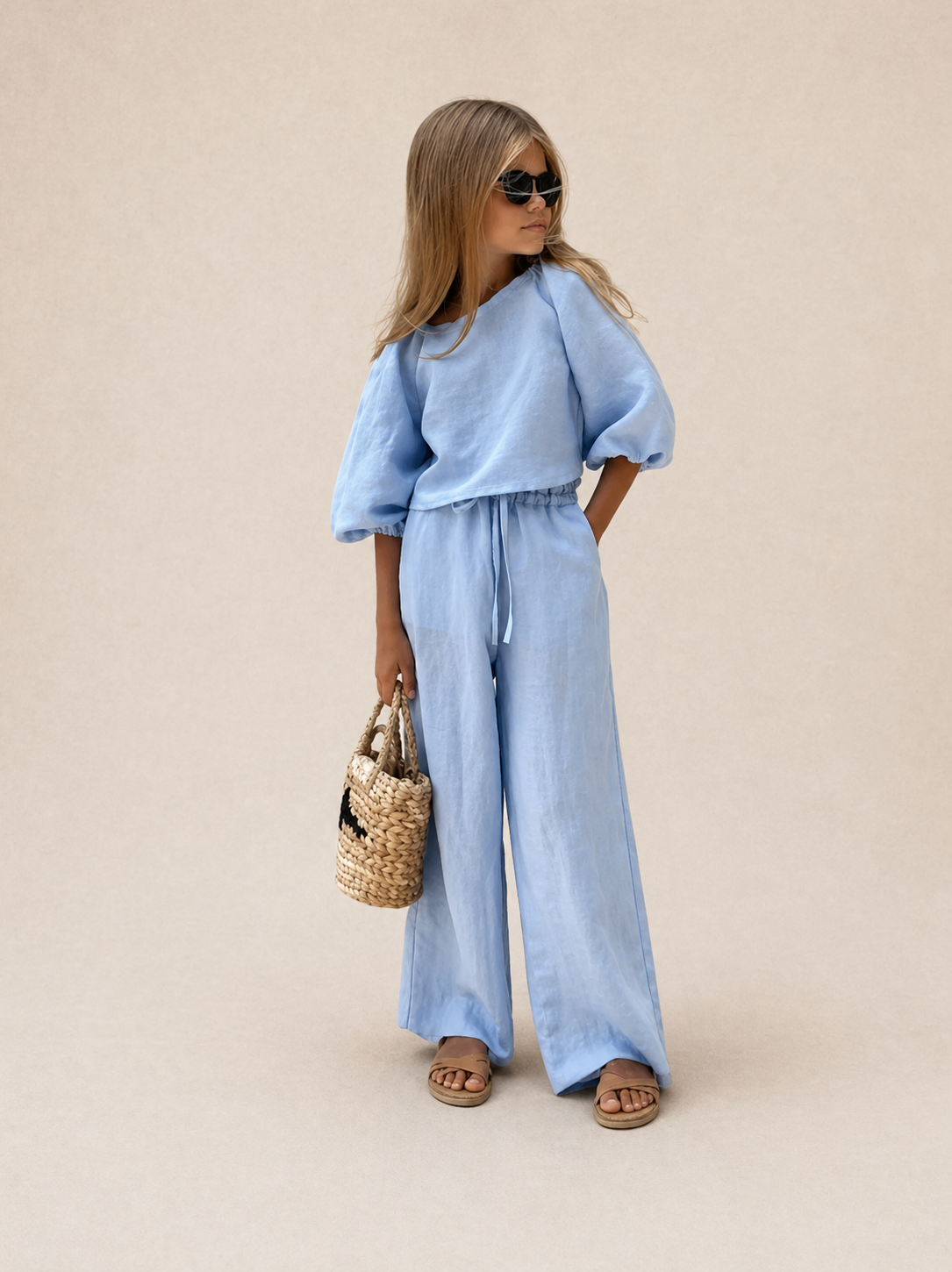 Linen Cotton Summer Trouser Suit Set
