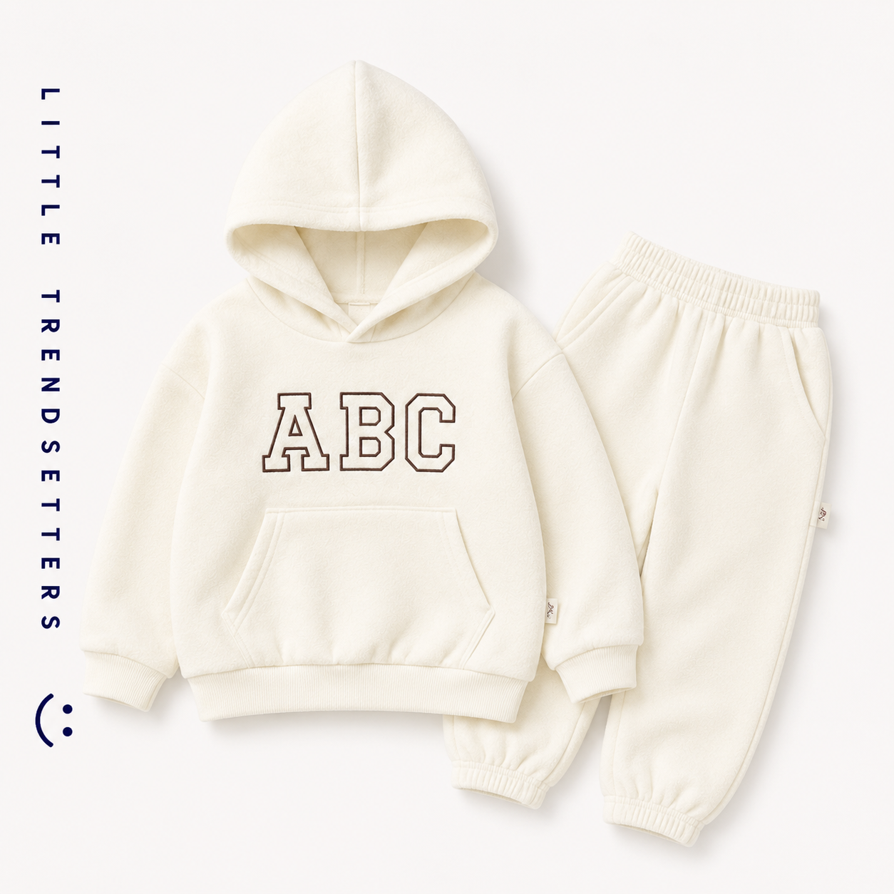 ABC Thick Fleece Hoodie Set