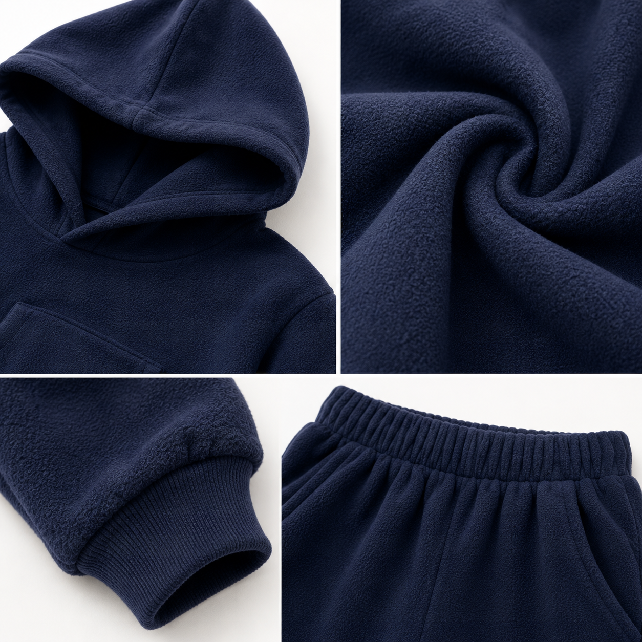 ABC Thick Fleece Hoodie Set
