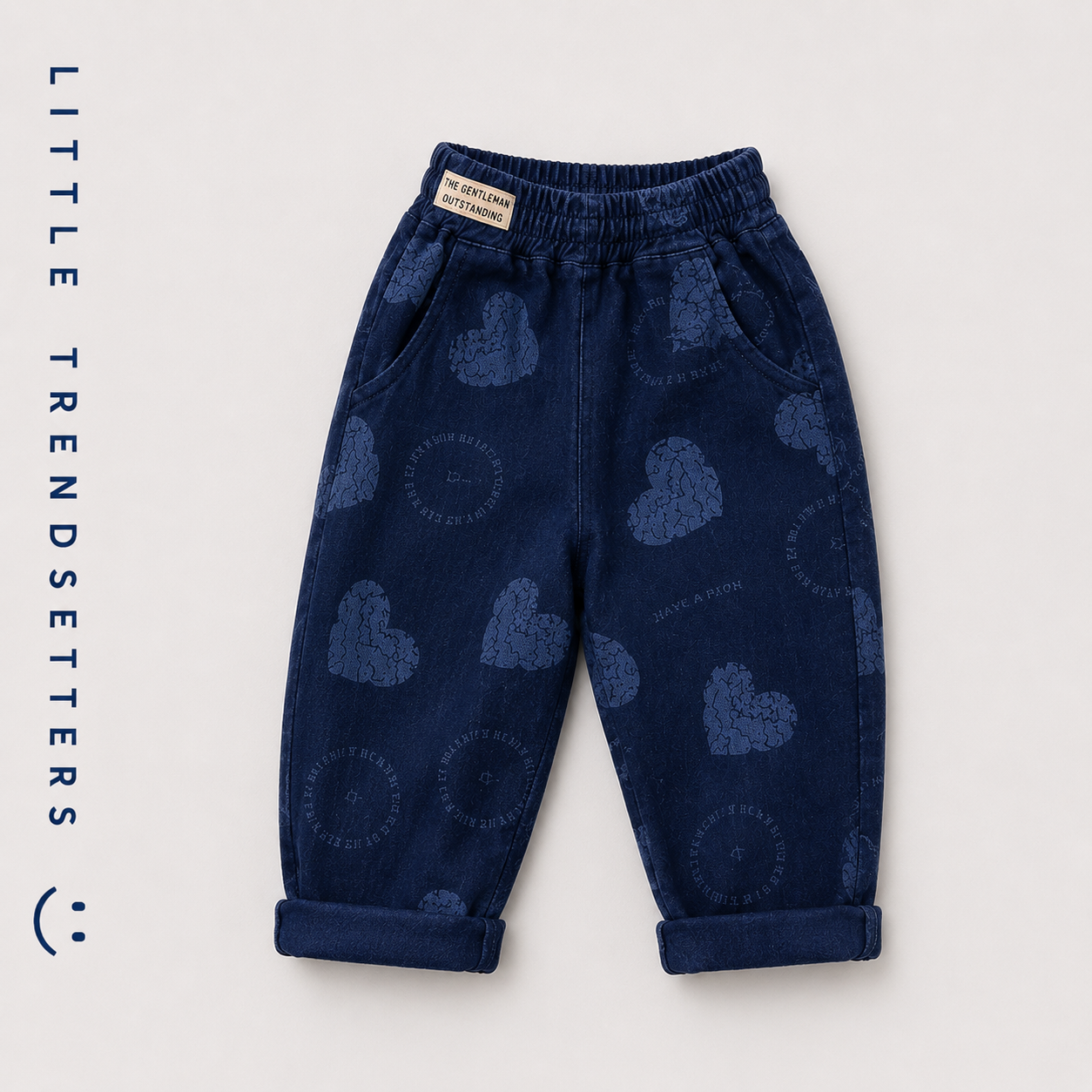 Abstract Printed Cotton Trousers