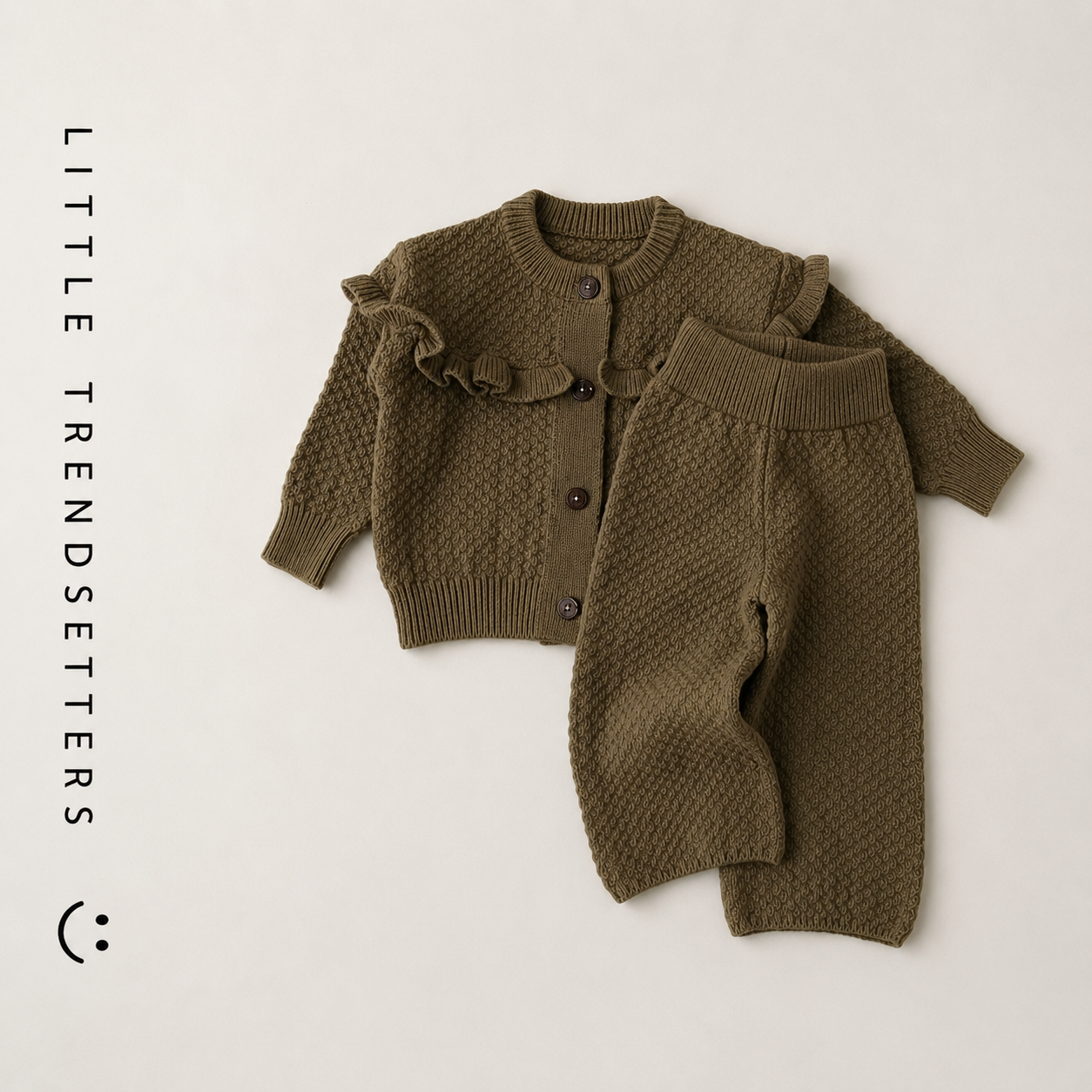 Autumn Knit Cardigan and Trouser Set
