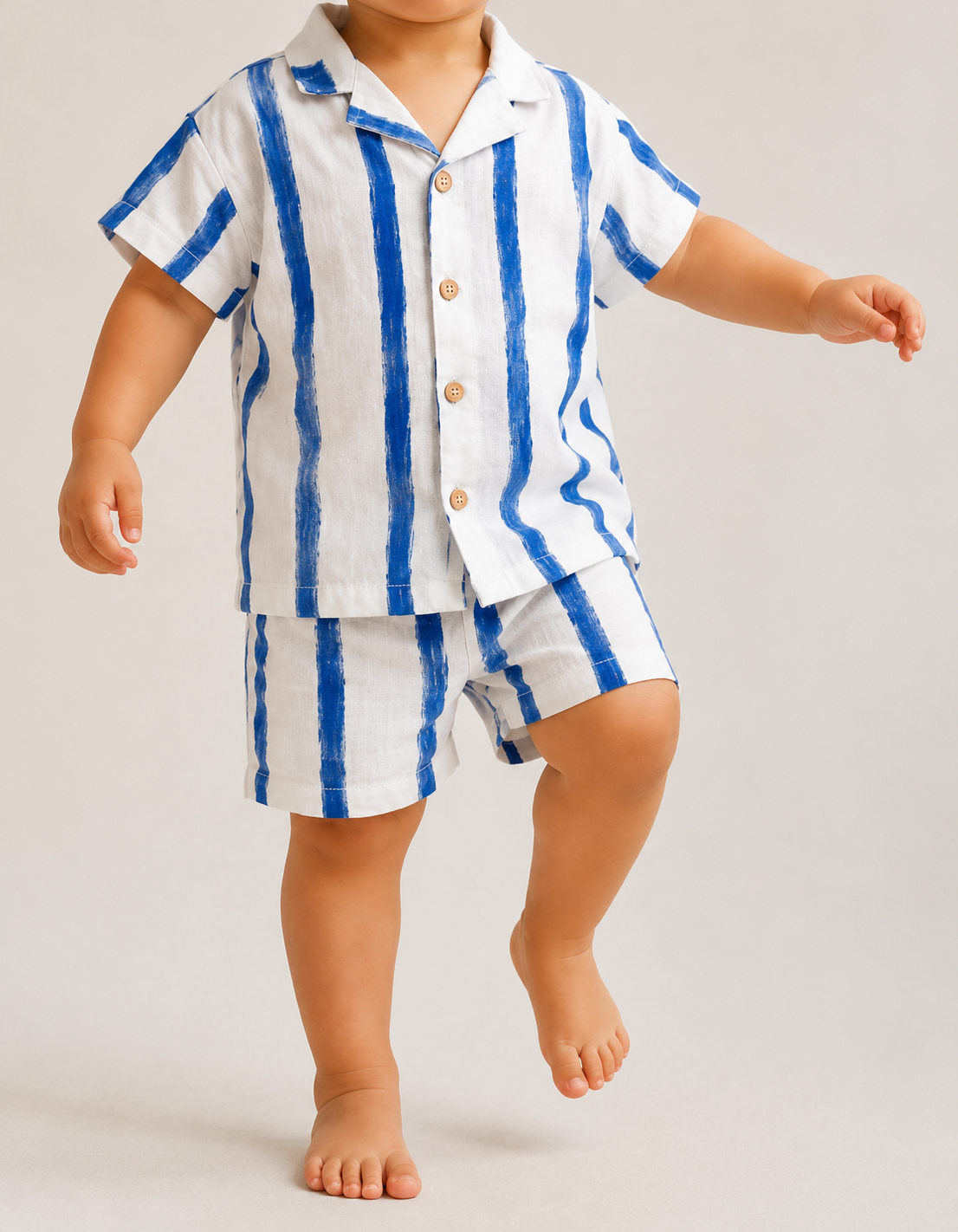 Blue Summer T-shirt and Short Set