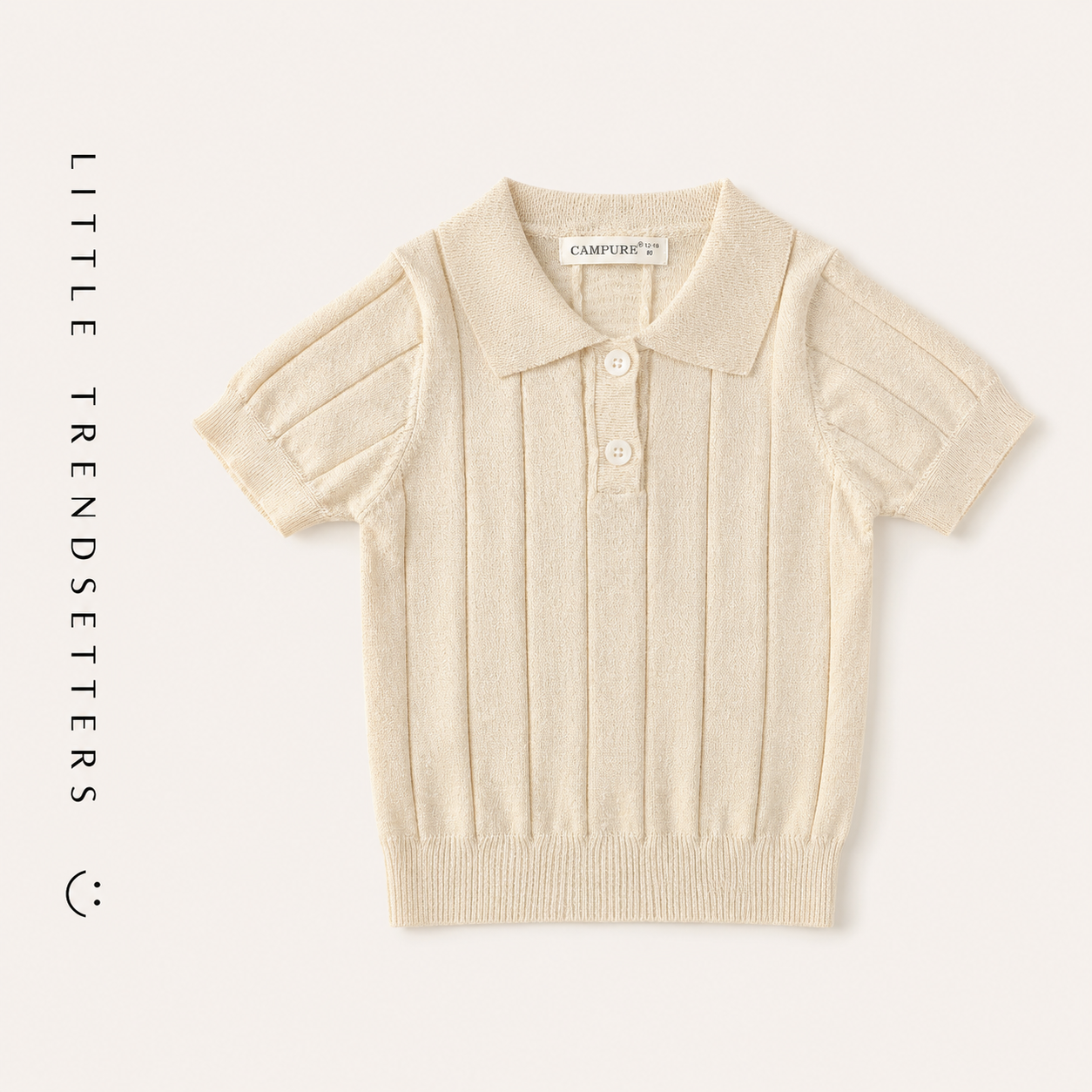 Knitted Short Sleeve Polo Shirt