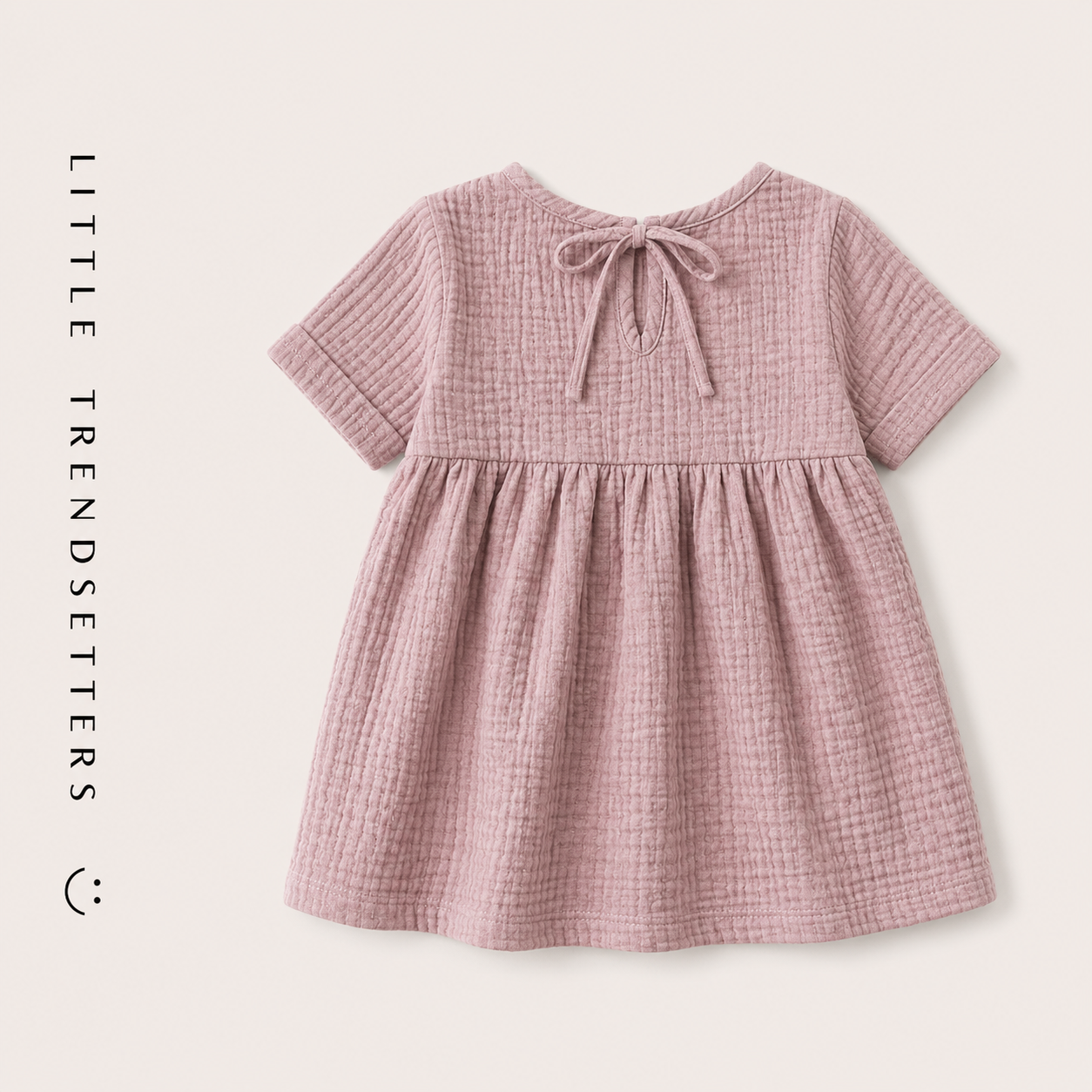 Loose Muslin Tie Back Summer Dress