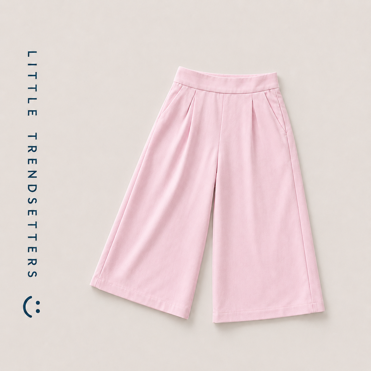 Linen Crop Top and Wide Leg Trouser Set