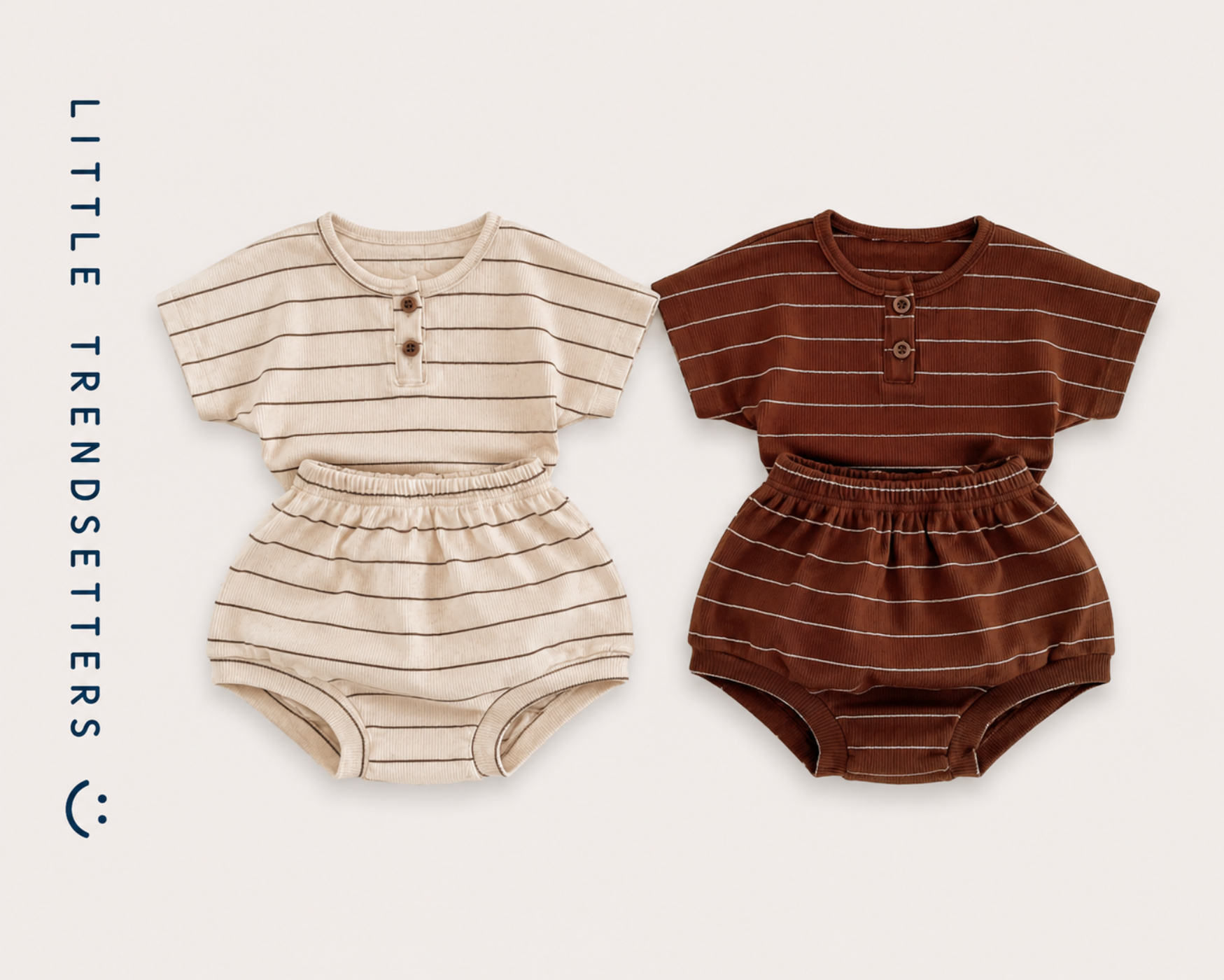 Natural Coastal Stripe Bloomer Set