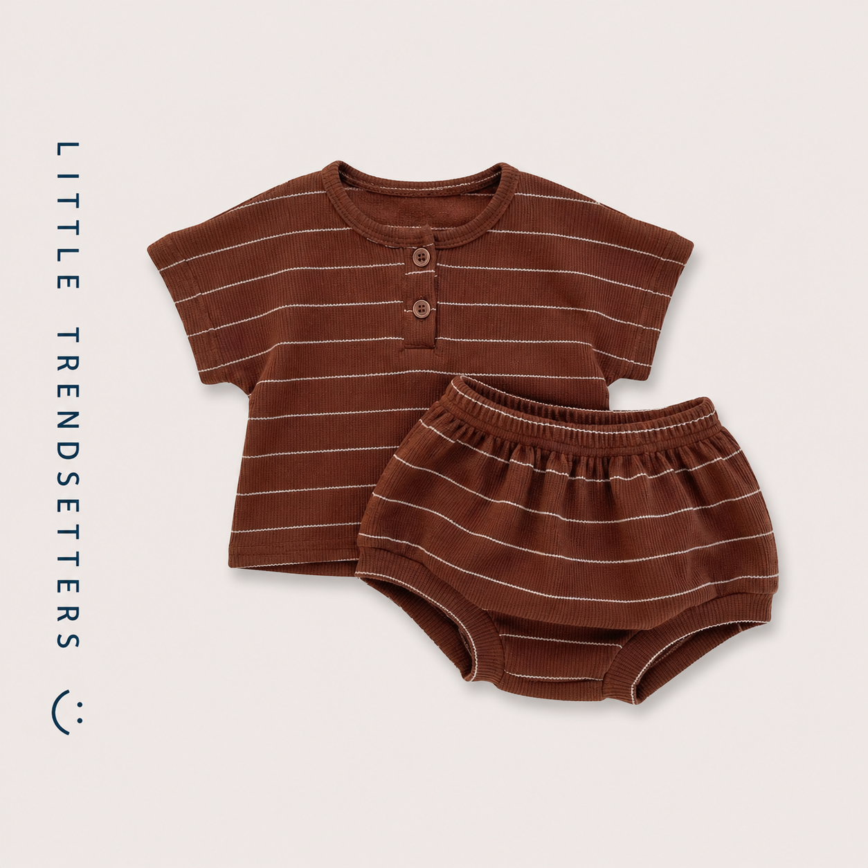 Natural Coastal Stripe Bloomer Set