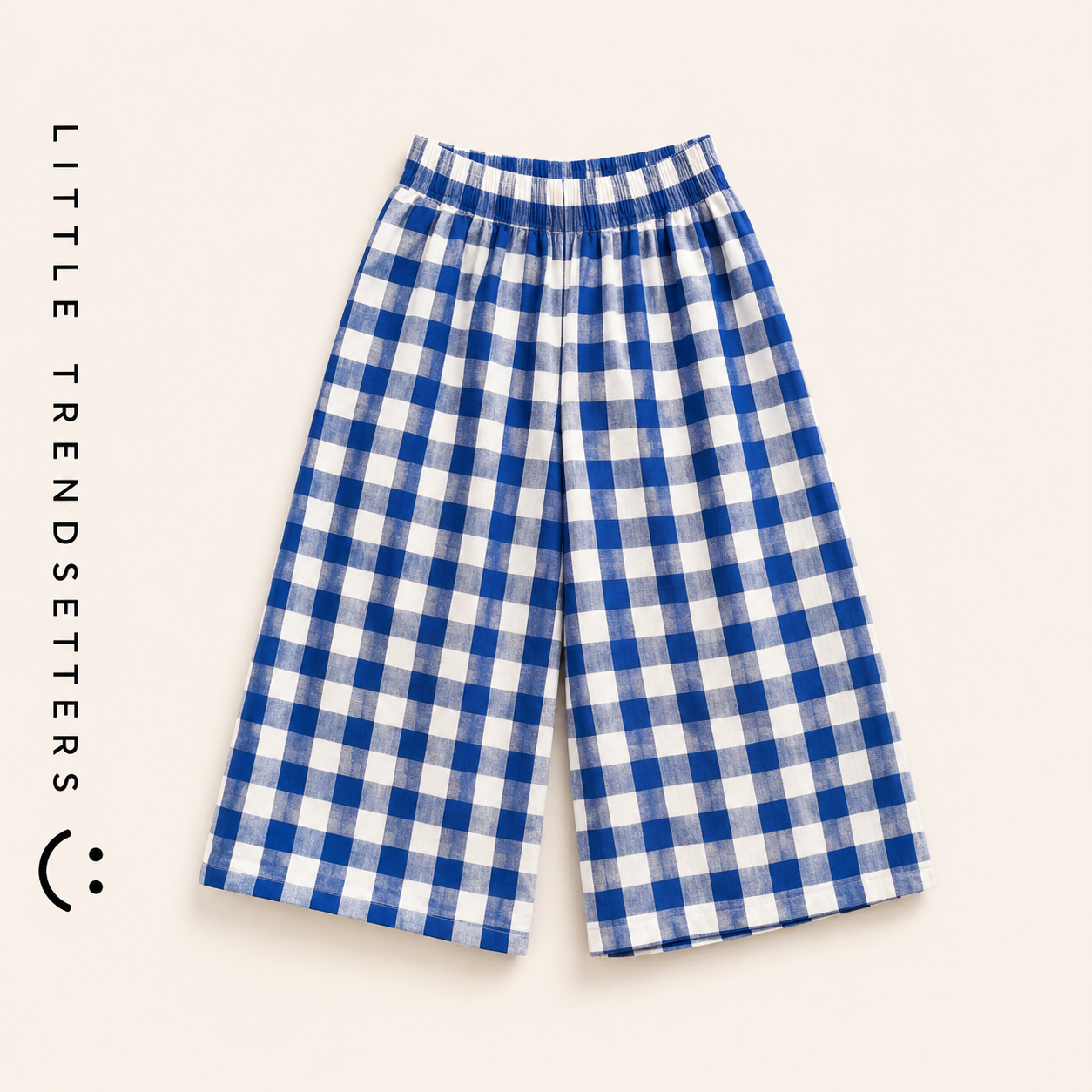 Plaid Tank Top and Wide Leg Trouser Set