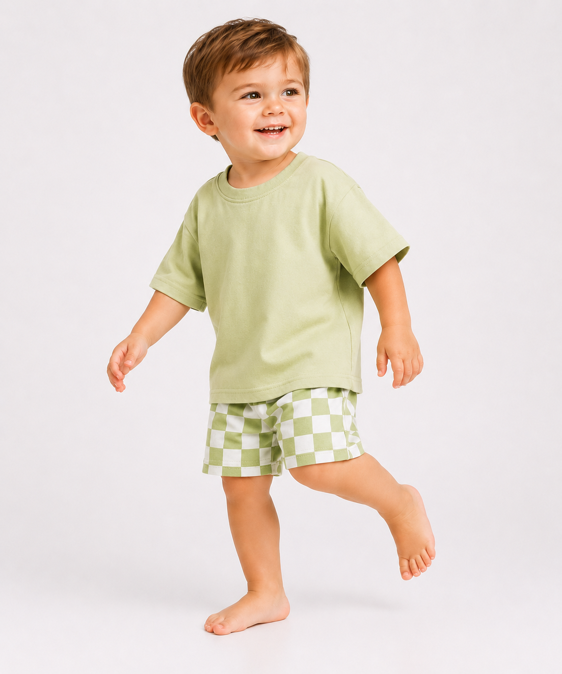 Funky Check Shorts Two Piece Set
