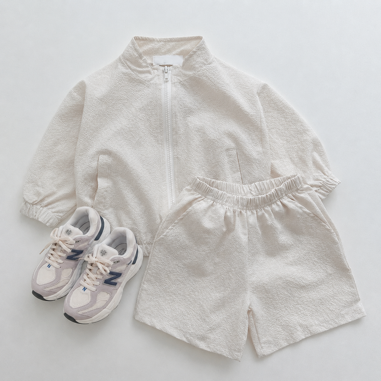Shell Suit Style Lightweight Jacket and Shorts