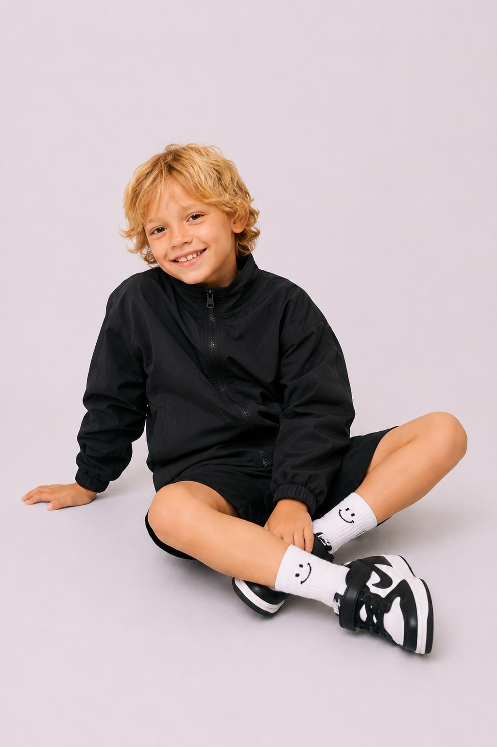 Shell Suit Style Lightweight Jacket and Shorts