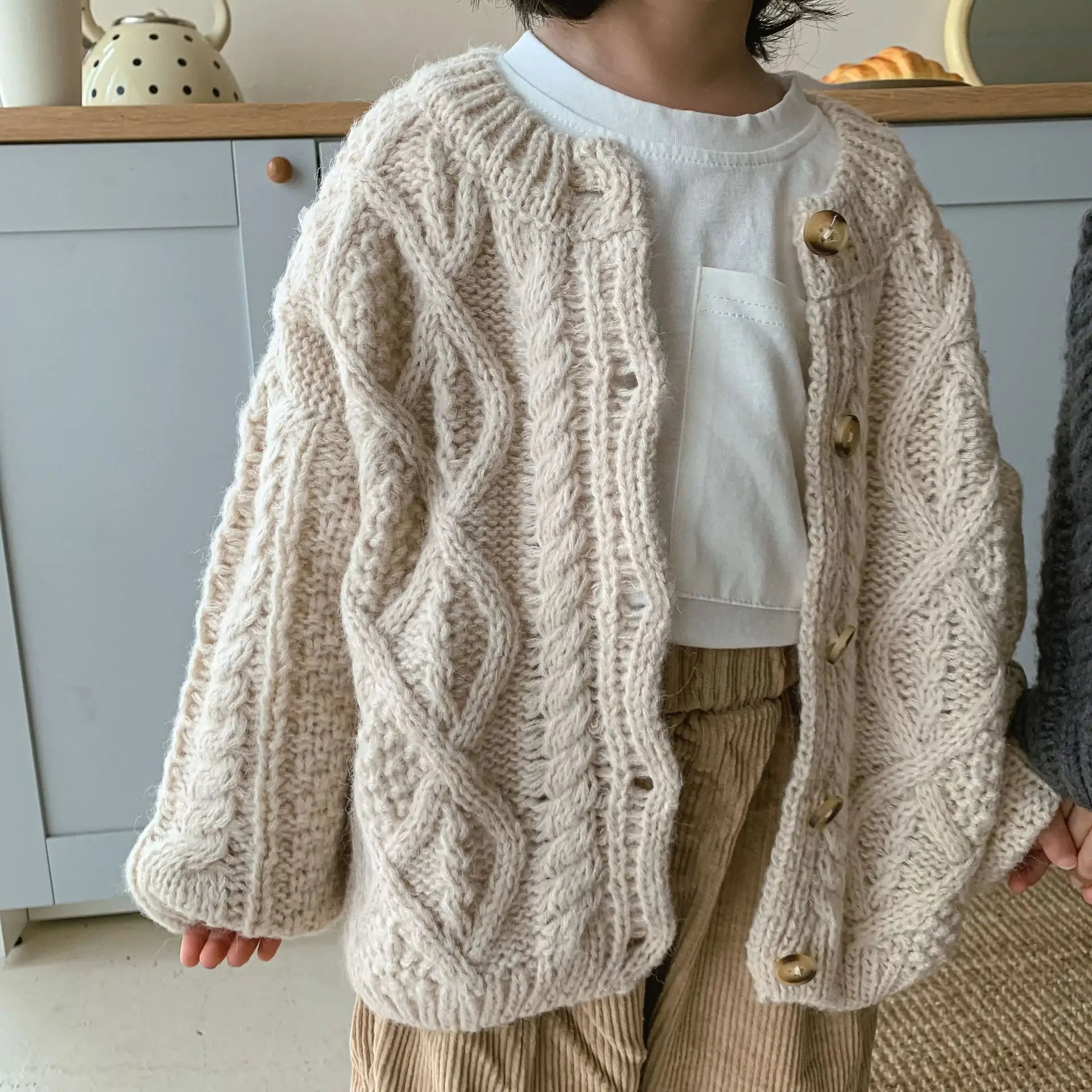 Treasure Weaved Pattern Knitted Cardigan