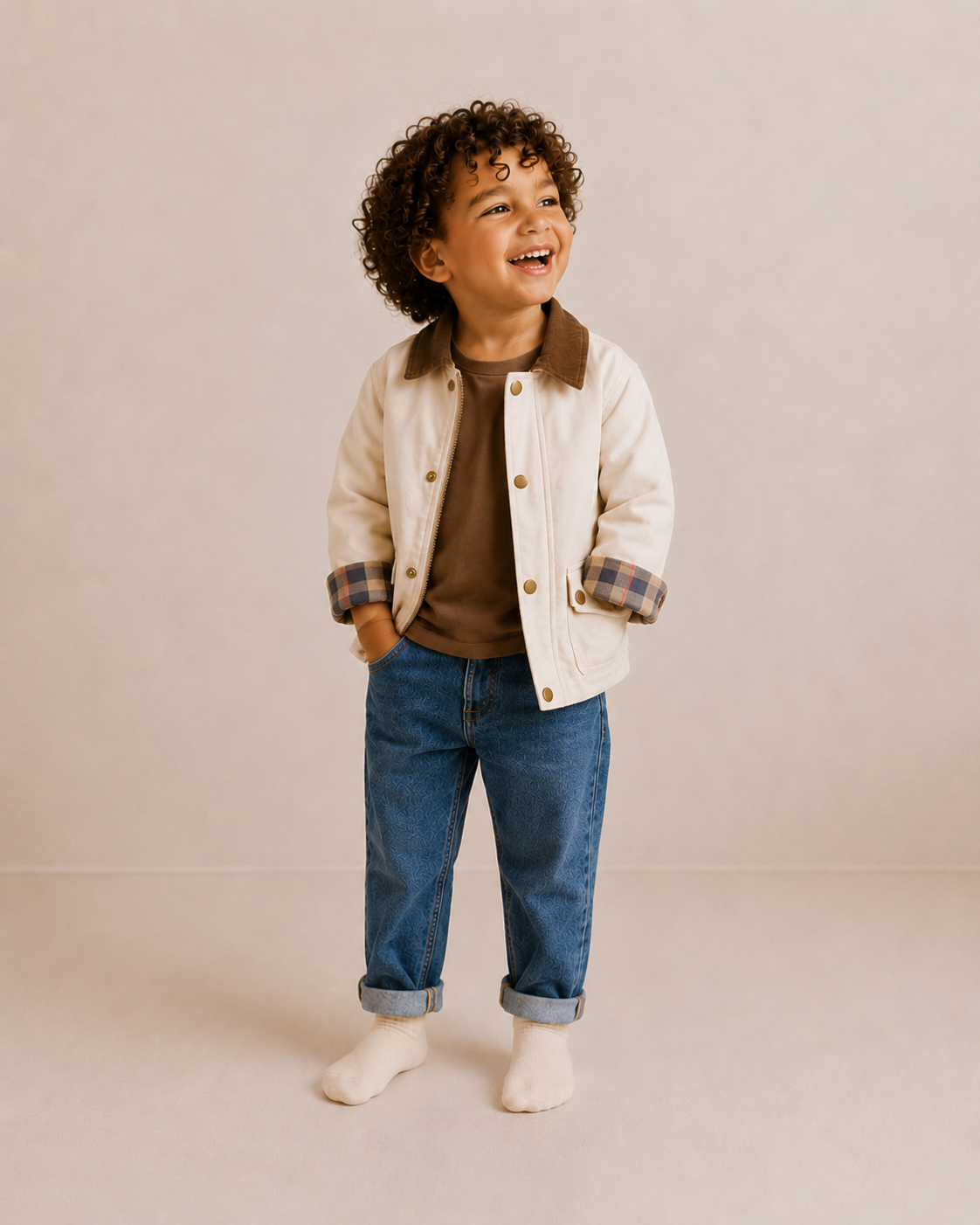 Spring Plaid Farmers Jacket