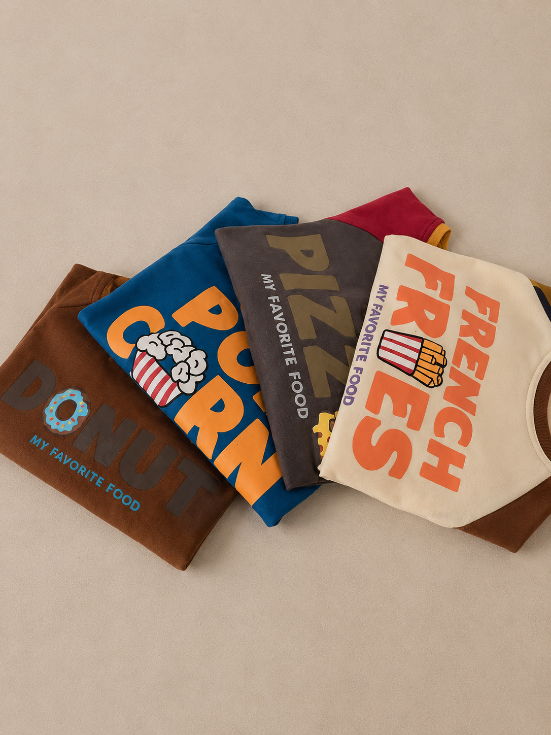Retro Food Slogan Long Sleeve T-shirts