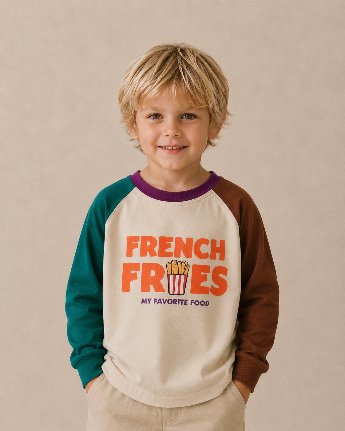 Retro Food Slogan Long Sleeve T-shirts