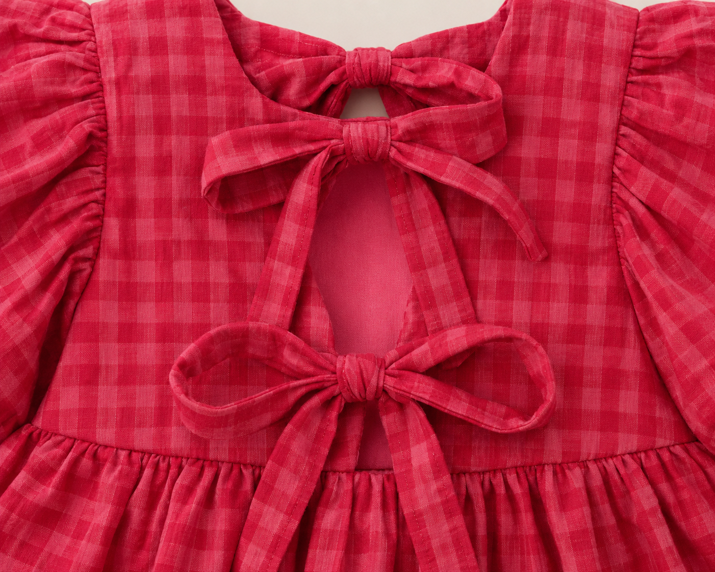Raspberry Gingham Dress
