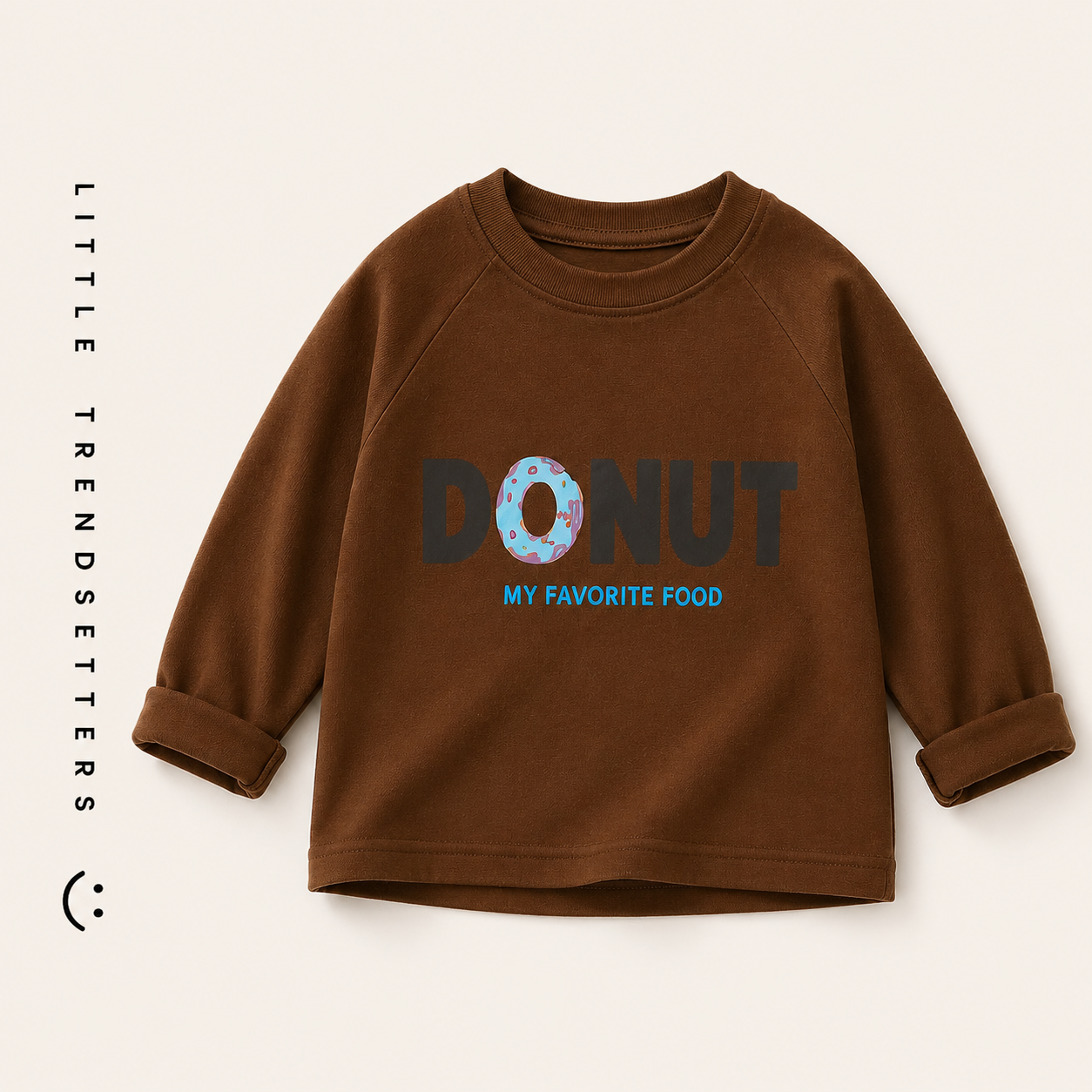 Retro Food Slogan Long Sleeve T-shirts