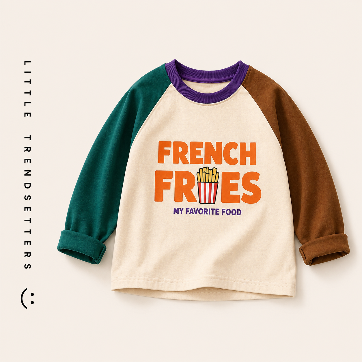 Retro Food Slogan Long Sleeve T-shirts