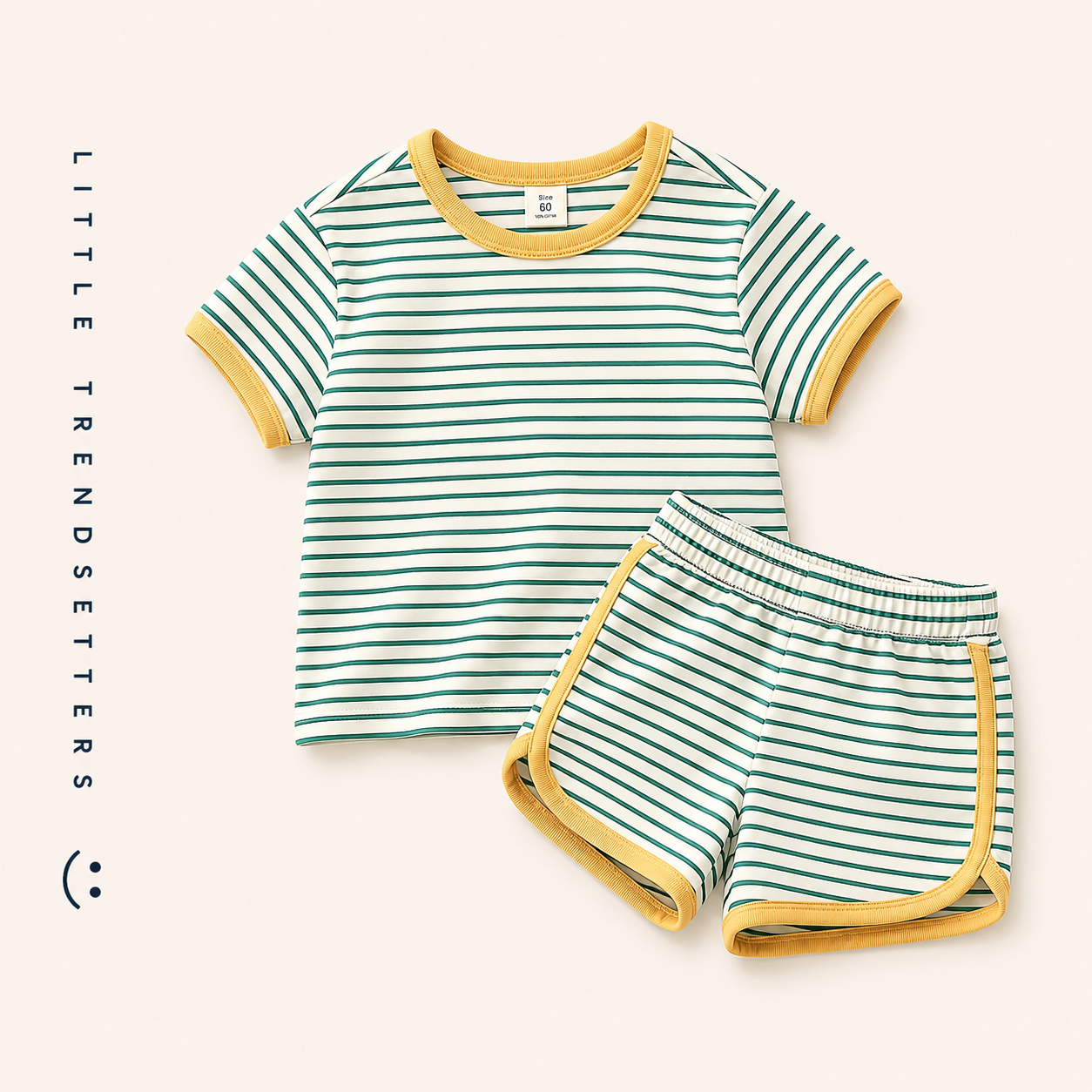 Summer Stripe Shorts & T-Shirt Set