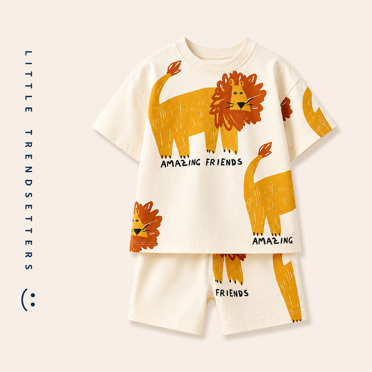 Safari Printed Shorts and T-shirt Set