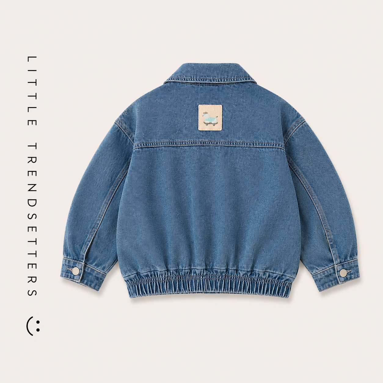 Oversized Zip Denim Bomber Jacket