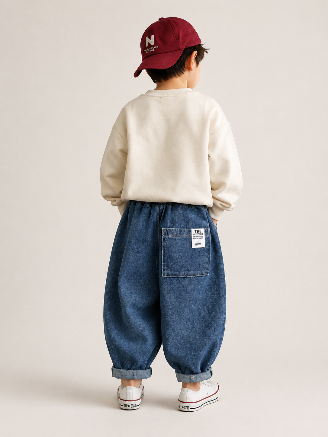 Harlem Style Classic Blue Denim Jeans
