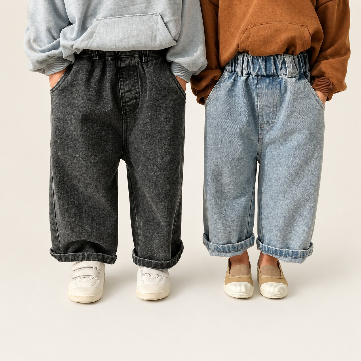 Straight Leg Denim Jeans
