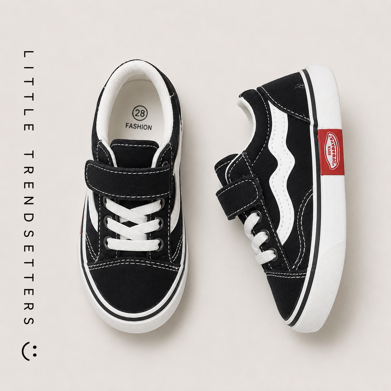 Skater Style Canvas Velcro Shoes