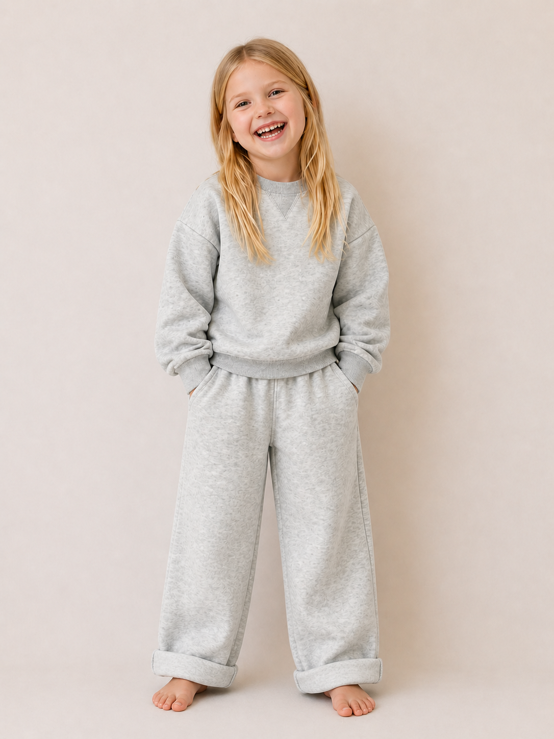 Oversized Straight Leg Sweatshirt Set