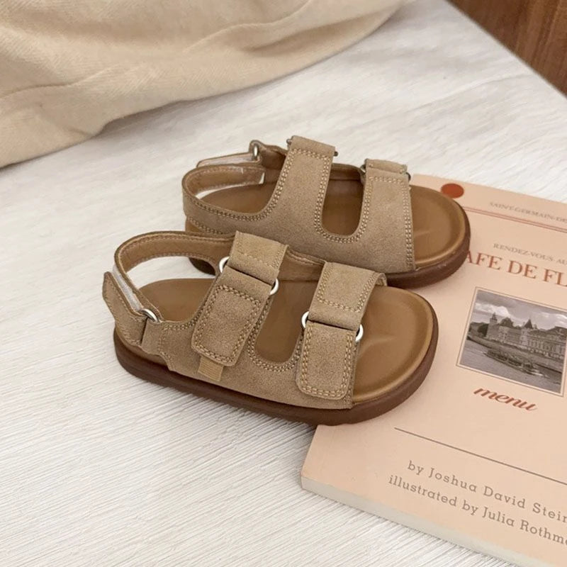 Little Trendsetters Velcro Strapped Suede Sandal