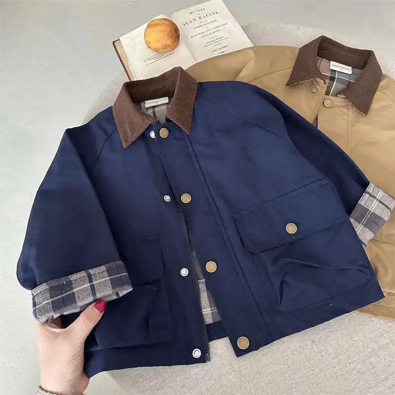 Spring Plaid Farmers Jacket