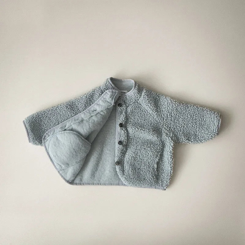 Teddy Fleece Button Jacket