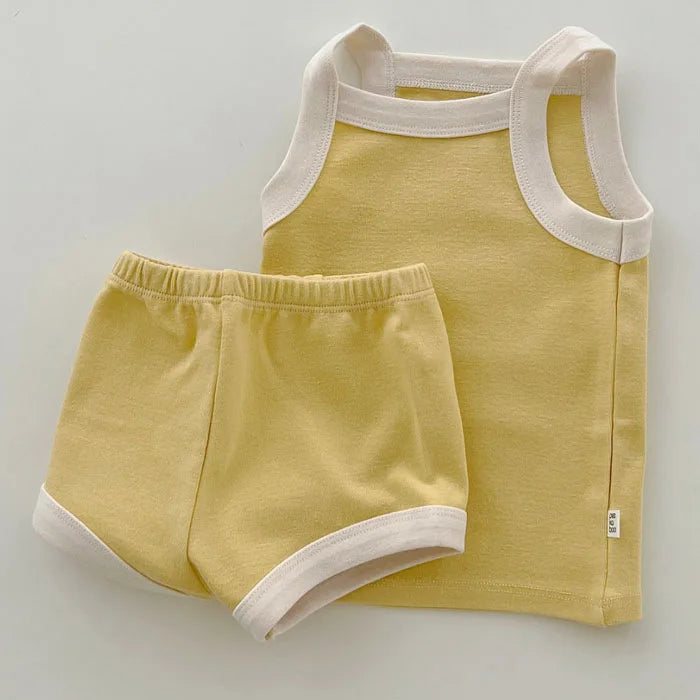 Vest and Shorts Cotton Set