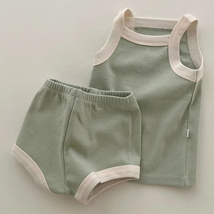 Vest and Shorts Cotton Set