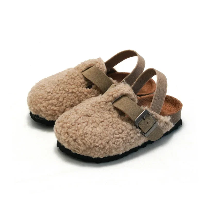Little Trendsetters Fluffy Clog Slippers