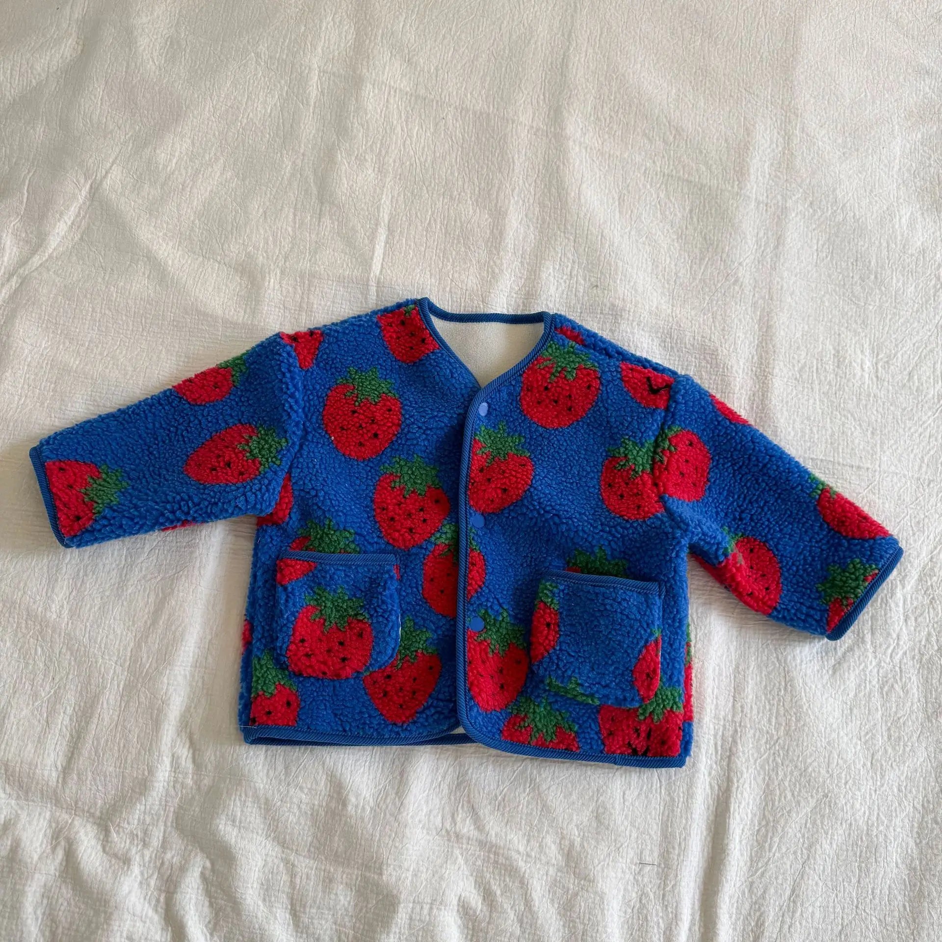 Fruit Print Fleece Jacket