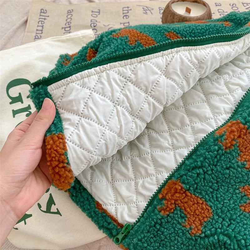 Bear Print Vintage Fleece