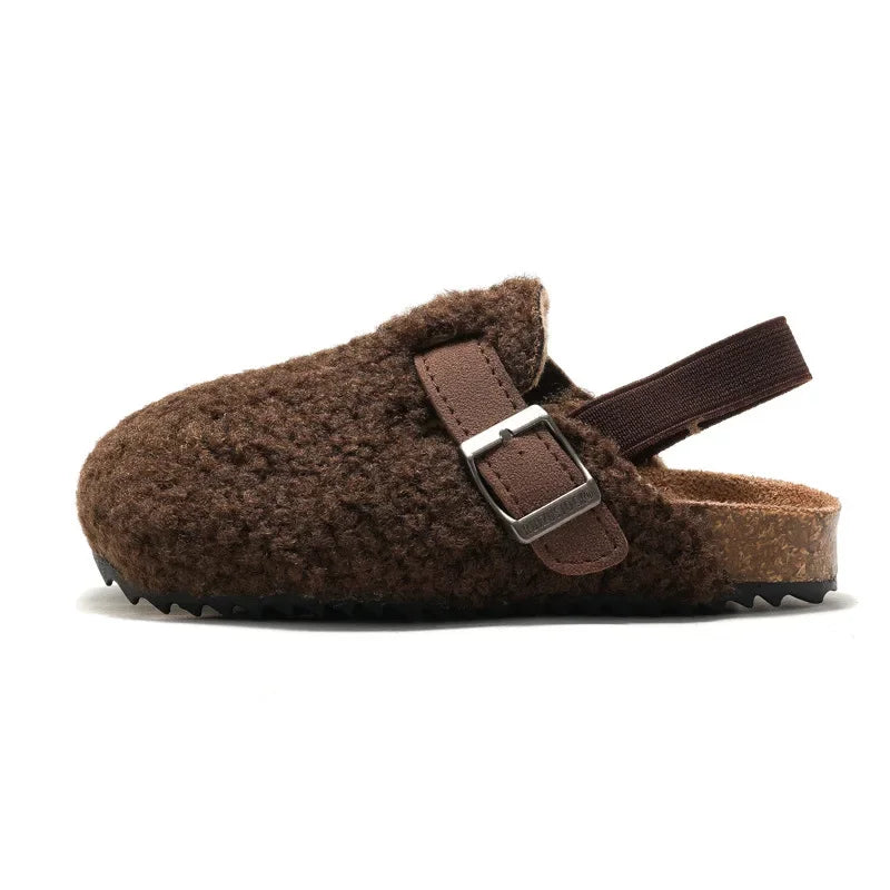Little Trendsetters Fluffy Clog Slippers