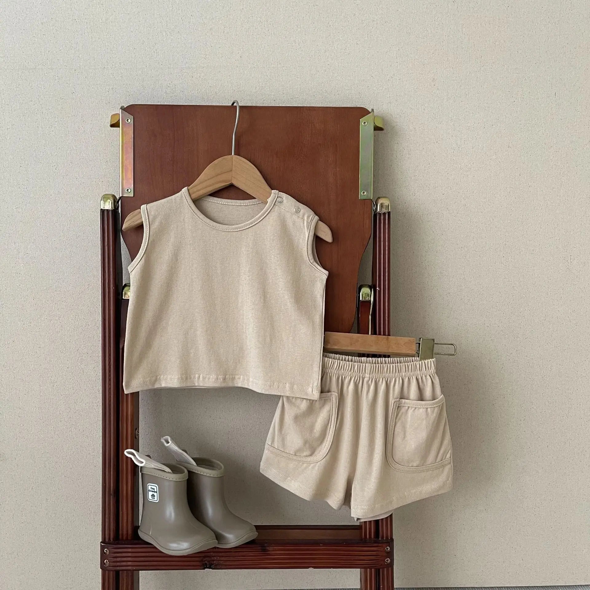 Neutral Sleeveless Lounge Set