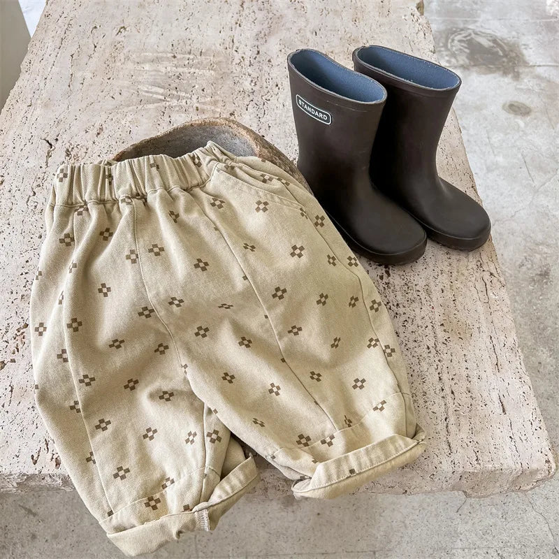 Geometric Print Trousers