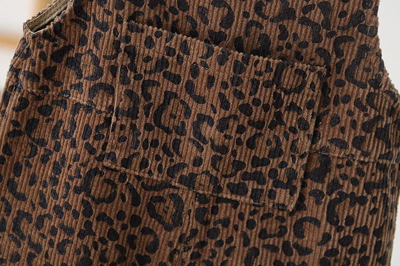 Leopard Print Dungarees