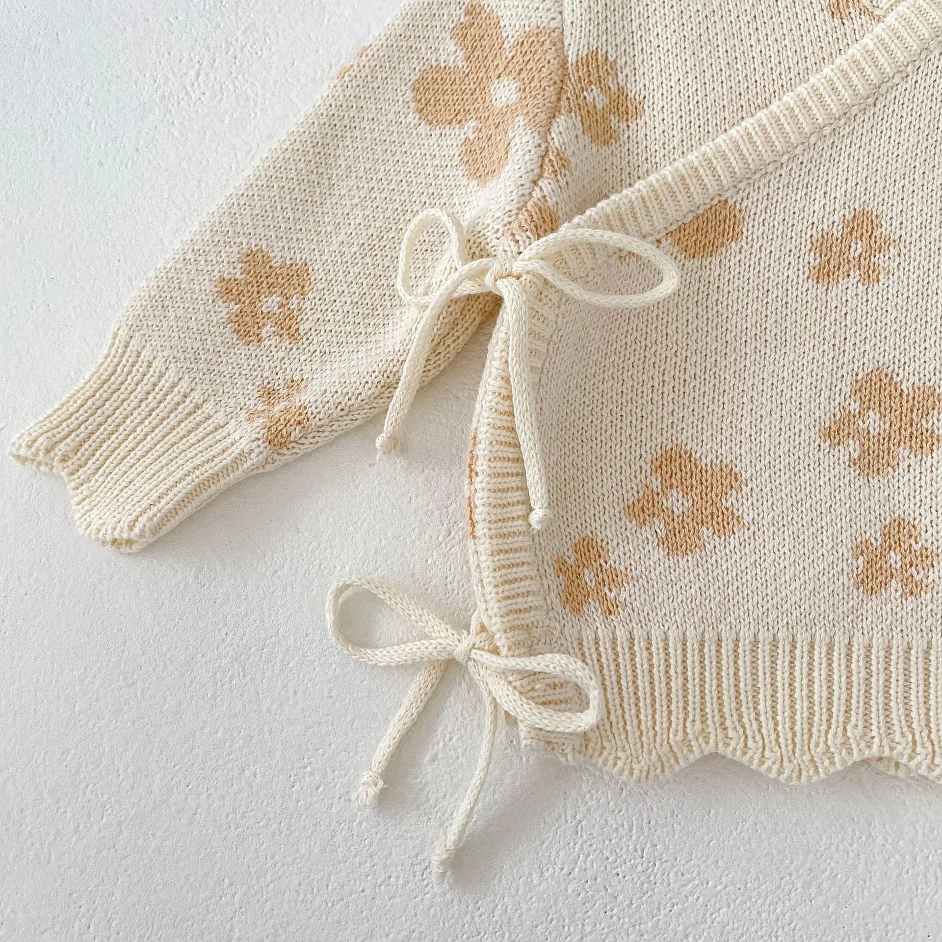 Neutral Floral 4-piece Knit Set