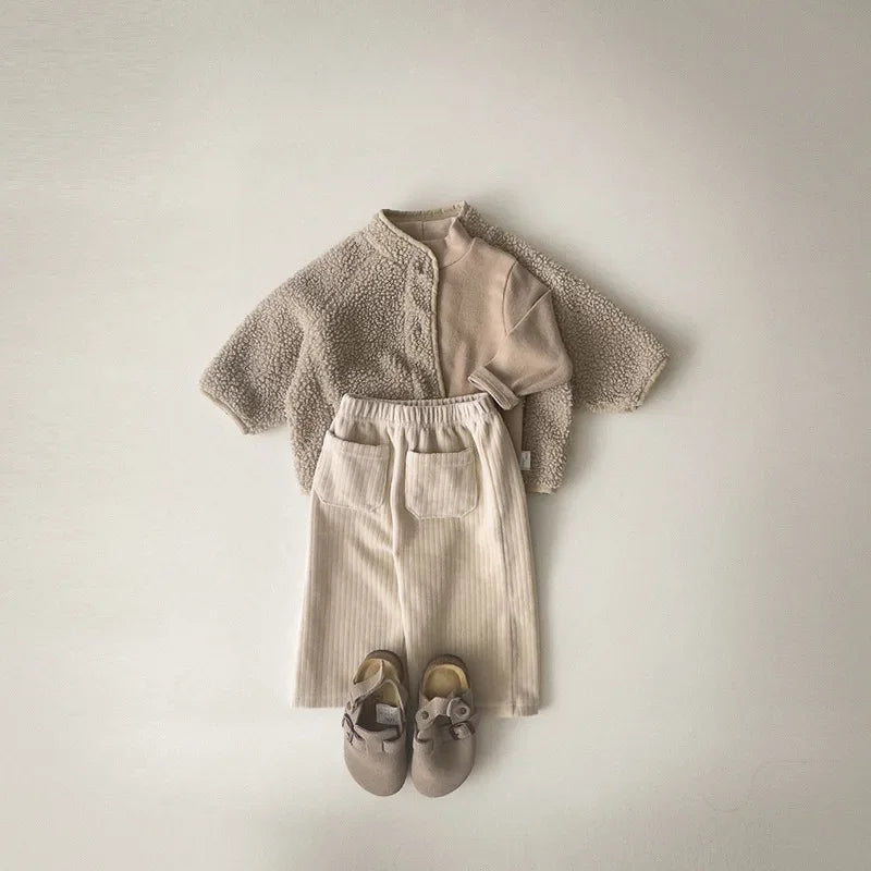 Teddy Fleece Button Jacket