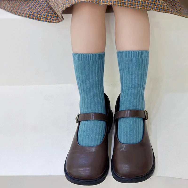 Casual Ribbed Coloured Socks