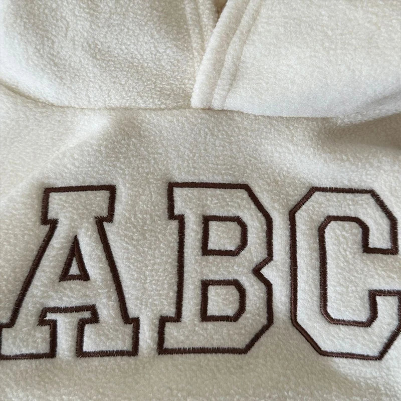 ABC Thick Fleece Hoodie Set