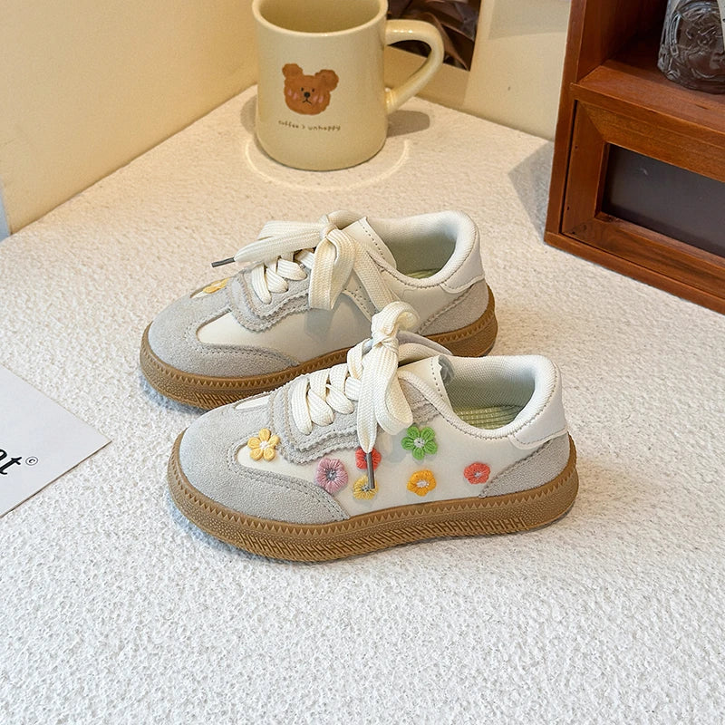 Embroidered Floral Trainers