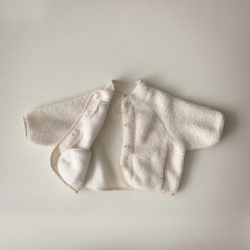 Teddy Fleece Button Jacket