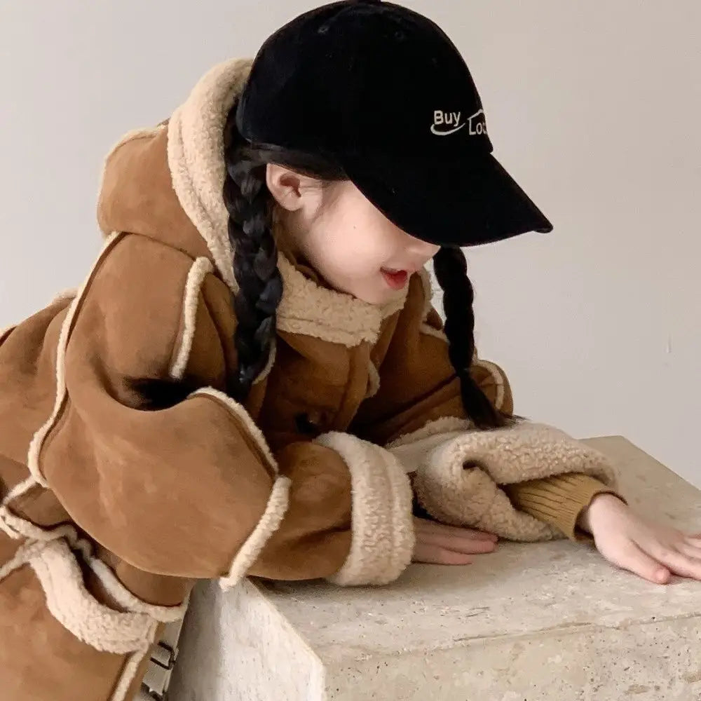 Camel Faux Leather Coat