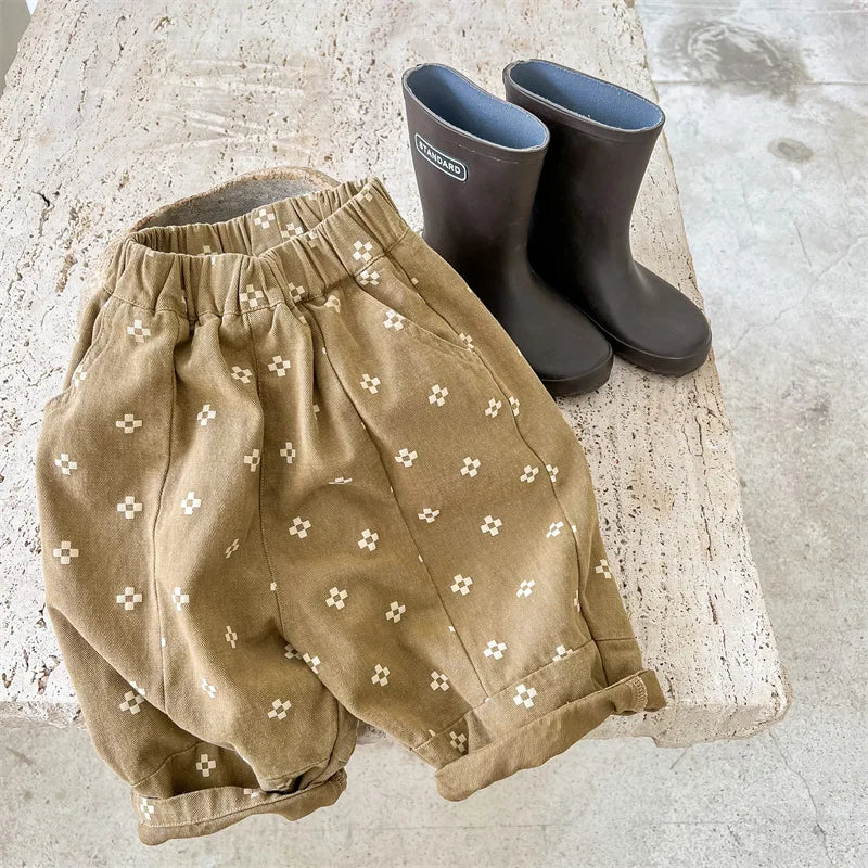 Geometric Print Trousers